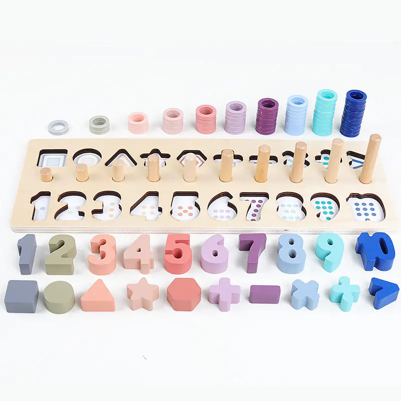 Wooden Number Shape Montessori Learning Board